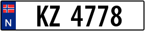 Trailer License Plate